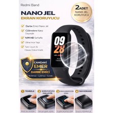 onlinekordon Redmi Band Uyumlu Nano Jel Ekran Koruyucu 2 Adet Darbe Emici Tam Kaplayan
