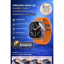 onlinekordon Samsung Galaxy Watch Ultra Uyumlu Nano Jel Ekran Koruyucu 2 Adet Darbe Emici Şeffaf Tam Kaplayan