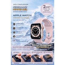 onlinekordon Apple Watch Series 6 44MM Uyumlu Nano Jel Ekran Koruyucu 2 Adet Darbe Emici Çizilmez Kırılmaz Film
