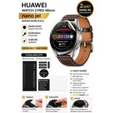 onlinekordon Huawei Watch 3 Pro 48MM Uyumlu Nano Jel Ekran Koruyucu 2 Adet Güçlendirilmiş Darbe Emici