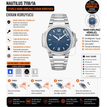 onlinekordon Patek Philippe Nautilus 7118/1A Uyumlu Nano Darbe Emici Kırılmaz Hidrojel Cam Ekran Koruyucu 2 Adet