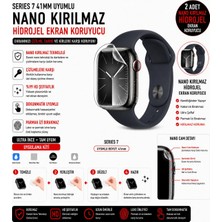 onlinekordon Apple Watch Series 7 41MM Uyumlu Nano Jel Ekran Koruyucu 2 Adet Darbe Emici Çizilmez Kırılmaz Film