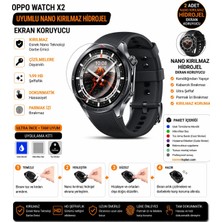 onlinekordon Oppo Watch X2 Uyumlu Nano Hidrojel Ekran Koruyucu 2 Adet Kırılmaz Darbe Emici Tam Koruma