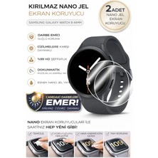 onlinekordon Samsung Galaxy Watch 8 44MM Uyumlu Nano Jel Ekran Koruyucu 2 Adet Darbe Emici Tam Kaplayan
