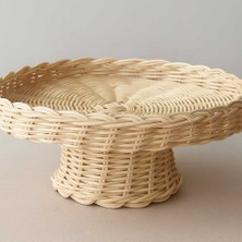 Siparis Box Rattan Örgü Bambu Ayaklı Sunumluk