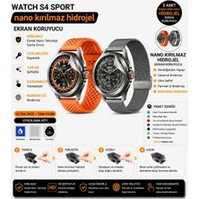 onlinekordon Xiaomi Watch S4 Sport Uyumlu Nano Hidrojel Ekran Koruyucu 2 Adet Kırılmaz Darbe Emici Tam Koruma