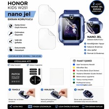onlinekordon Honor Kids W251 Uyumlu Nano Hidrojel Ekran Koruyucu 2 Adet Kırılmaz Darbe Emici Tam Koruma
