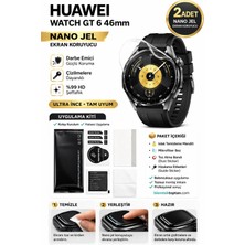 onlinekordon Huawei Watch Gt6 46MM Uyumlu Nano Jel Ekran Koruyucu 2 Adet Güçlendirilmiş Darbe Emici