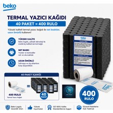 Beko X30 Tr - 300 Tr - 220 Tr - 400 Tr Yazarkasa Termal Pos Rulosu ( 40 Paket - 400 Adet )
