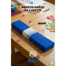 Minopi Mavi Krapon Kağıdı 10'lu Paket Renkli El Işi Kağıdı Okul Anaokulu Süsleme