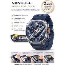 onlinekordon Samsung Galaxy Watch Ultra 2025 Uyumlu Nano Jel Ekran Koruyucu 2 Adet Darbe Emici Tam Kaplayan