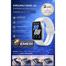 onlinekordon Samsung Galaxy Watch Fit3 Uyumlu Nano Jel Ekran Koruyucu 2 Adet Darbe Emici Şeffaf Tam Kaplayan