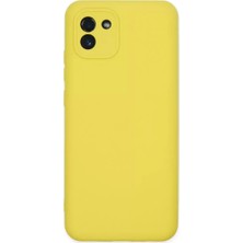 Prativas Newface Galaxy A03 Kılıf Nano Içi Kadife Silikon - Sarı