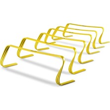 6x Ultra Dayanıklı Çeviklik Engelleri - Her Seviyedeki Atletler Için, 6'lı Paket 6 Inç Yüksekliğinde Engeller, Parlak Sarı Renk, Dayanıklı, Kompozit Malzemelerden Üretilmiştir, Kurulumu ve