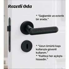 Eymen Meral Aksesuar Siyah Lüx Zamak Alüminyum Karışımlı Rozetli Oda Kapı Kolu 1. Sınıf Malzemeden Üretilmiş Olup Uzun Ömürlü Kullanabileceğiniz Şık ve Ekonamik Kapı Koludur (Vidalar Dahildir)