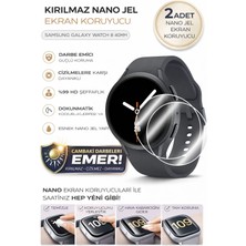 onlinekordon Samsung Galaxy Watch 8 40MM Uyumlu Nano Jel Ekran Koruyucu 2 Adet Darbe Emici Tam Kaplayan