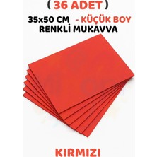 Minopi Kırmızı Renkli Mukavva 36 Adet 35X50 cm Sert Karton Mukavva