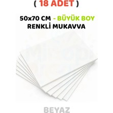 Minopi Beyaz Renkli Mukavva 18 Adet 50X70 cm Sert Karton Mukavva