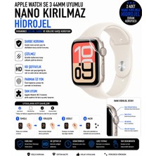 onlinekordon Apple Watch Se 3 44MM Uyumlu Nano Jel Ekran Koruyucu 2 Adet Darbe Emici Çizilmez Kırılmaz Film