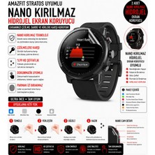 onlinekordon Amazfit Stratos Uyumlu Nano Kırılmaz Hidrojel Ekran Koruyucu 2 Adet Darbe Emici Tam Koruma