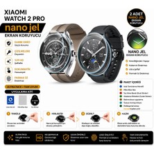 onlinekordon Xiaomi Watch 2 Pro Uyumlu Nano Hidrojel Ekran Koruyucu 2 Adet Kırılmaz Darbe Emici Tam Koruma