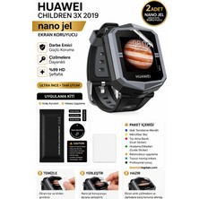 onlinekordon Huawei Children 3x 2019 Uyumlu Nano Jel Ekran Koruyucu 2 Adet Güçlendirilmiş Darbe Emici