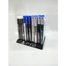 ModuLab 3D Ps2 10 Bölmeli Oyun CD Tutucu – Siyah Renk Stand | Oyun Disk Düzenleyici Playstation Organizer