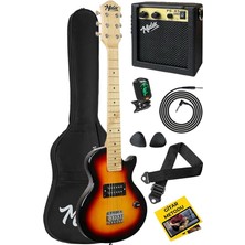 CEG-34SB 5-8 Yaş Çocuklar Için Amfili Full 1/2 34 Inç Elektro Gitar Seti Sunburs