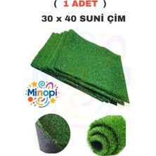 Minopi ( 1 Adet ) Yapay Çim A3 30X40 cm Maket Çim Dekoratif Yapay Çim Halı Teraryum Suni Çim