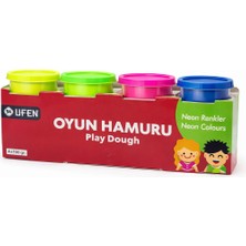 Minopi Neon Renkler  Oyun Hamuru Ufen 4 x 100 gr Oyun Hamuru