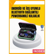 İn3dex Bluetooth 5.1 Kulak Içi Kulaklık Powerbanklı Su Geçirmez Gürültü Engelleme