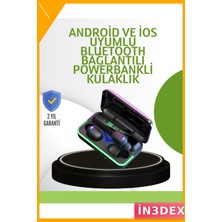 İn3dex Oyun Modlu Bluetooth Kulaklık 5.1 Powerbank LED Ekranlı E10
