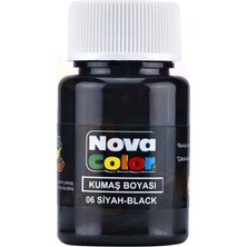 Minopi Nova Color Kumaş Boyası Siyah 30 ml Şişe