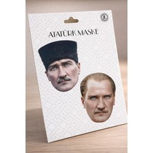 Minopi Atatürk Maske 2 Adet Çocuk Yüz Maskesi Milli Bayram Okul Gösteri Maskesi
