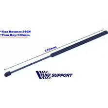 Tuff Motor Kaput Amortisörü Vw Golf V / Jetta Iıı 04-06  (UZUNLUK=730MM BASINÇ=240N) (2 Ad )