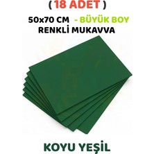 Minopi Koyu Yeşil Renkli Mukavva 18 Adet 50X70 cm Sert Karton Mukavva