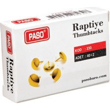 Minopi Metal Gold Raptiye 40'lı Paket | Mantar Pano