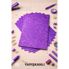 Minopi 10'lu Mor Renk 50 x 70 cm Eva Simli Yapışkanlı Model Büyük Boy
