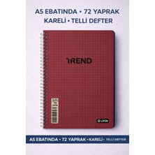 Minopi A5 Telli Pp Kapak 72 Yaprak Kareli Defter