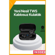 İn3dex Tws Kablosuz Kulak Içi Kulaklık 1800 Mah Şarj Destekli A10S