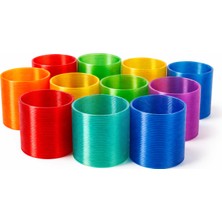 Minopi Renkli Slinky Yay – Figürsüz Plastik Oyuncak Yay