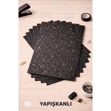 Minopi 10'lu Siyah Renk 50 x 70 cm Eva Simli Yapışkanlı Model Büyük Boy