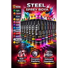 Minopi 12 Renk Sprey Boya Seti | Metal Ahşap Plastik Için Çok Amaçlı Çabuk Kuruyan Boya