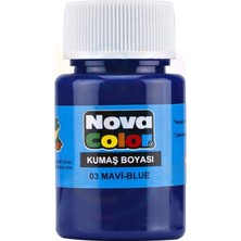 Minopi Nova Color Kumaş Boyası Mavi 30 ml Şişe