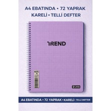 Minopi A4 Telli Pp Kapak 72 Yaprak Kareli Defter