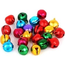 Minopi 100 Adet 12 mm Karışık Renkli Kulplu Zil Çan Çıngırak Metal Amigurumi Zili Takı Aksesuar