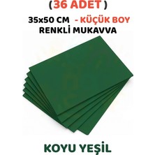 Minopi Koyu Yeşil Renkli Mukavva 36 Adet 35X50 cm Sert Karton Mukavva