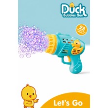 Minopi Duck Çok Delikli Pilli Köpük Atan Tabanca Oyuncağı 23 Delikli Bubble Gun