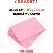 Minopi Açık Pembe Renkli Mukavva 36 Adet 35X50 cm Sert Karton Mukavva