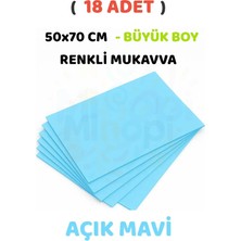 Minopi Açık Mavi Renkli Mukavva 18 Adet 50X70 cm Sert Karton Mukavva